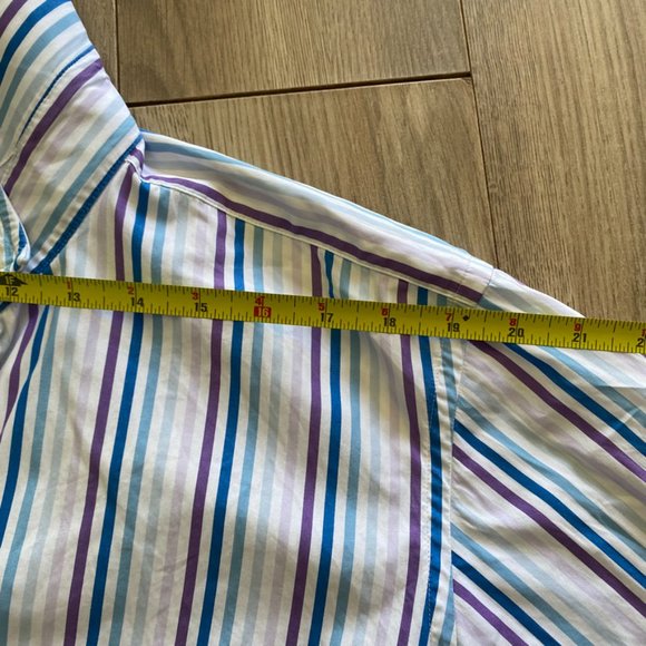 Ted Baker White Striped Button-Down Dress Shirt - Picture 6 of 13